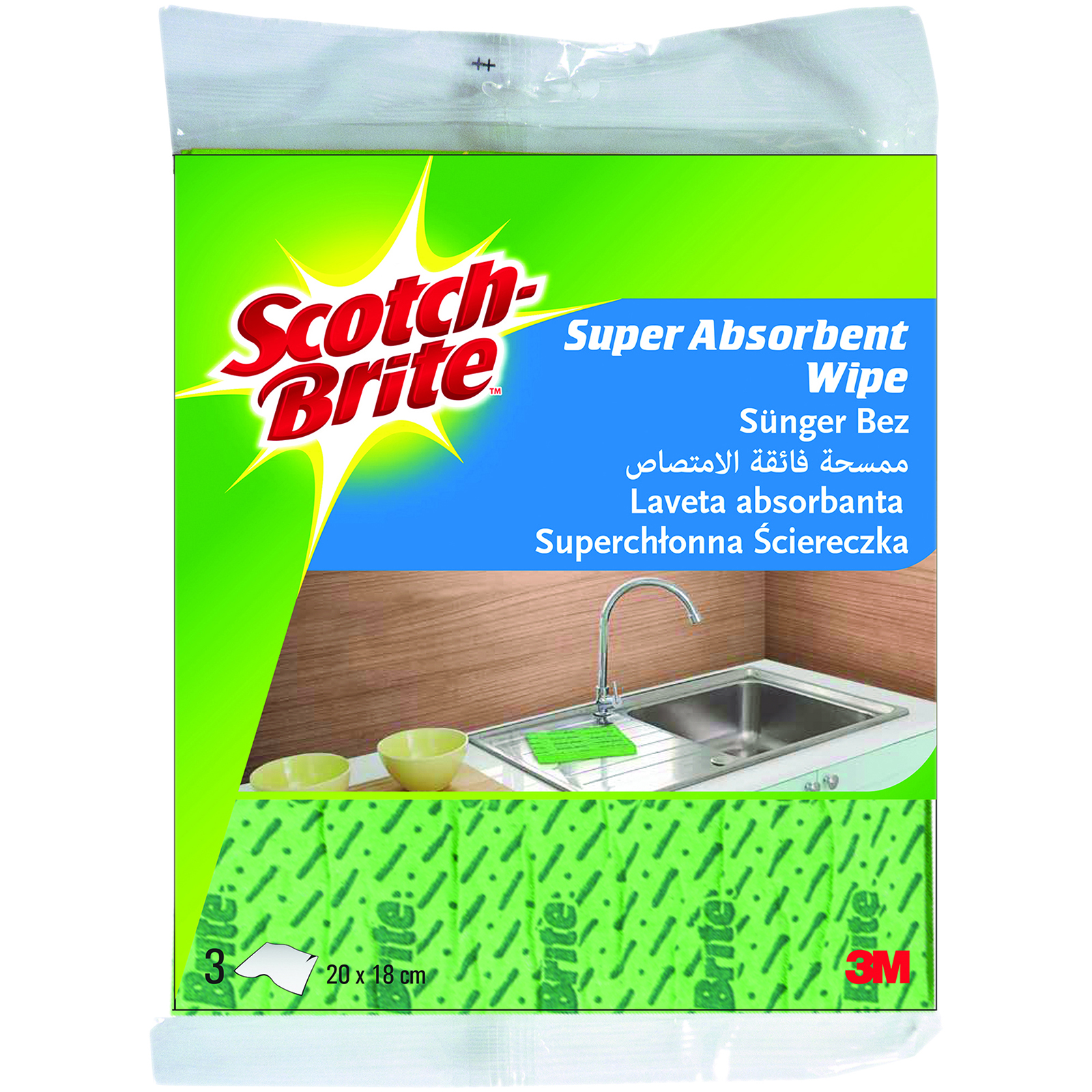 Laveta absorbanta Scotch-Brite, 3 bucati